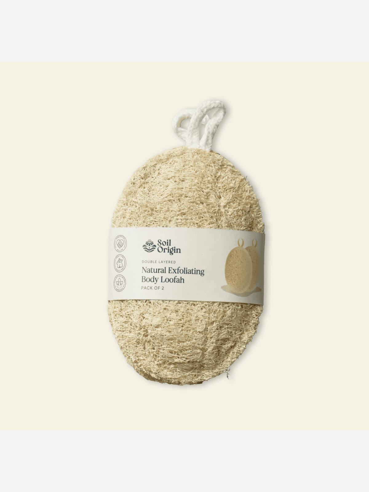 Double Layered Natural Body Loofah | Exfoliating Scrub | Eco-Friendly | Skin Care - Pack of 2