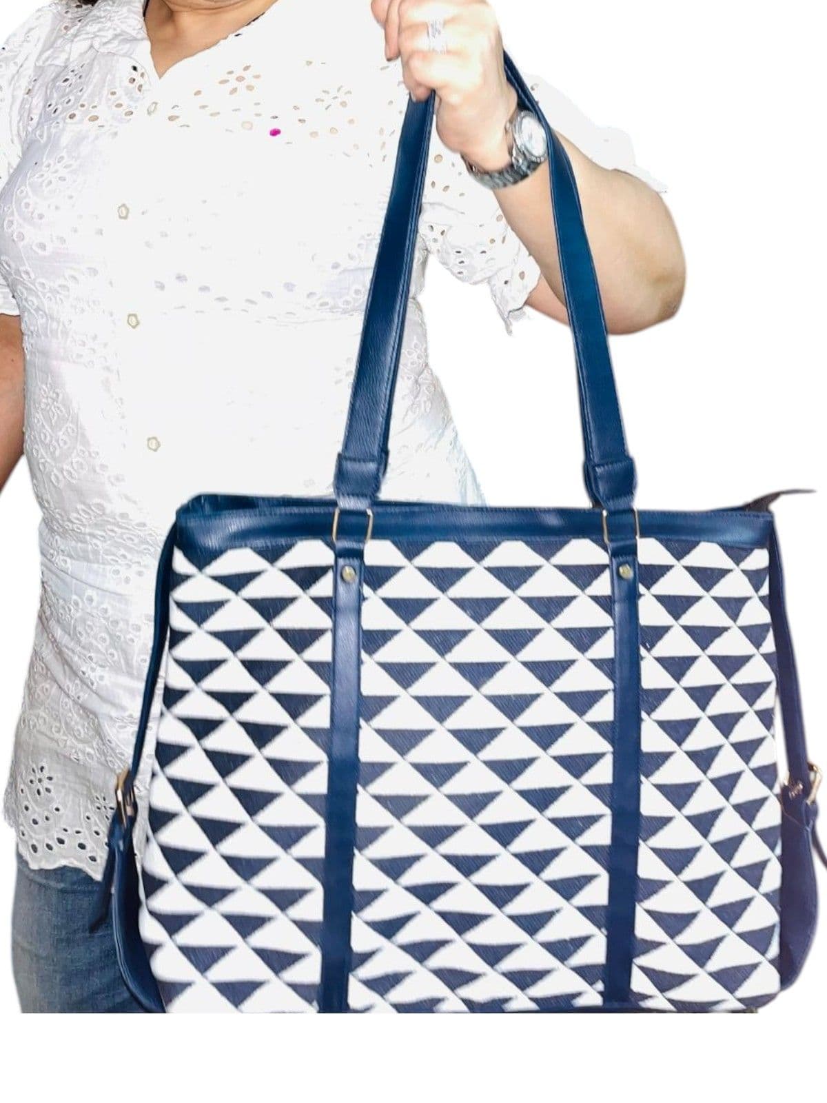 Laptop Hand Bag with Triangle Design