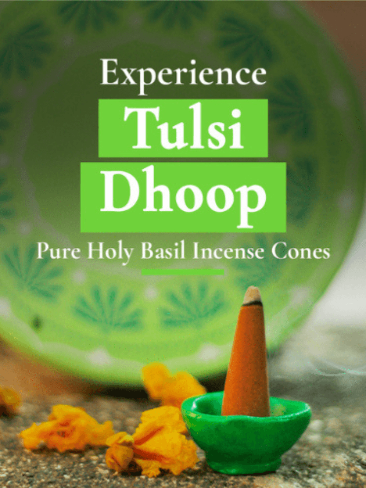 Tulsi Dhoop - Pure Holy Basil Incense Cones