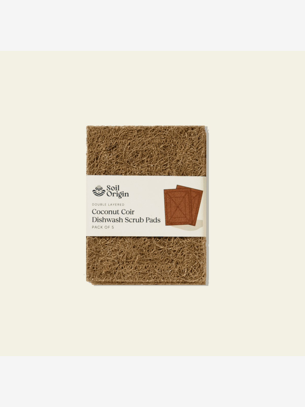 Coconut Coir Scrubber Pad | Dishwasher | Eco-Friendly | Stitched | Natural Pad - Pack of 5