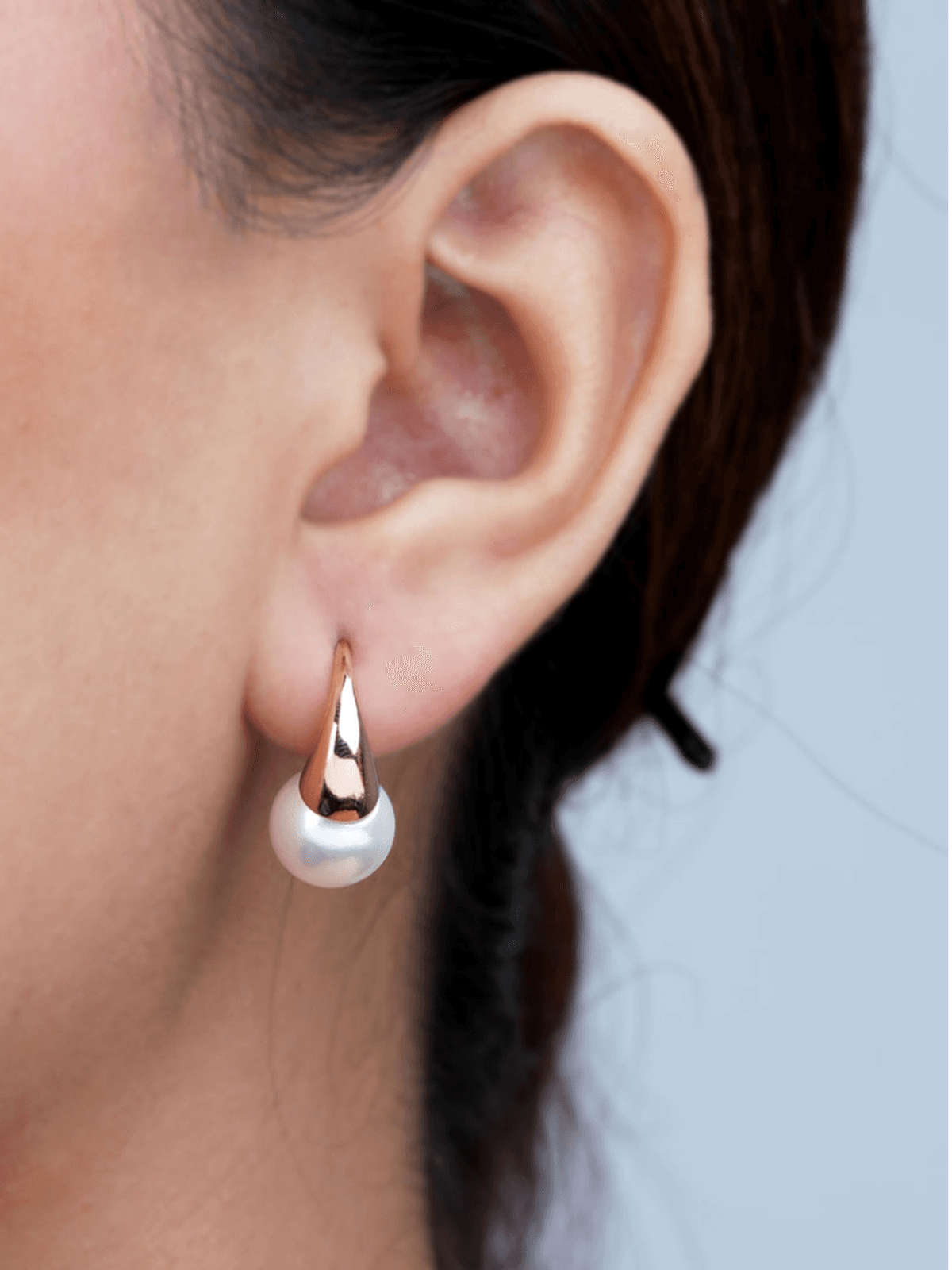 Big Pearl Ear Spike Earrings