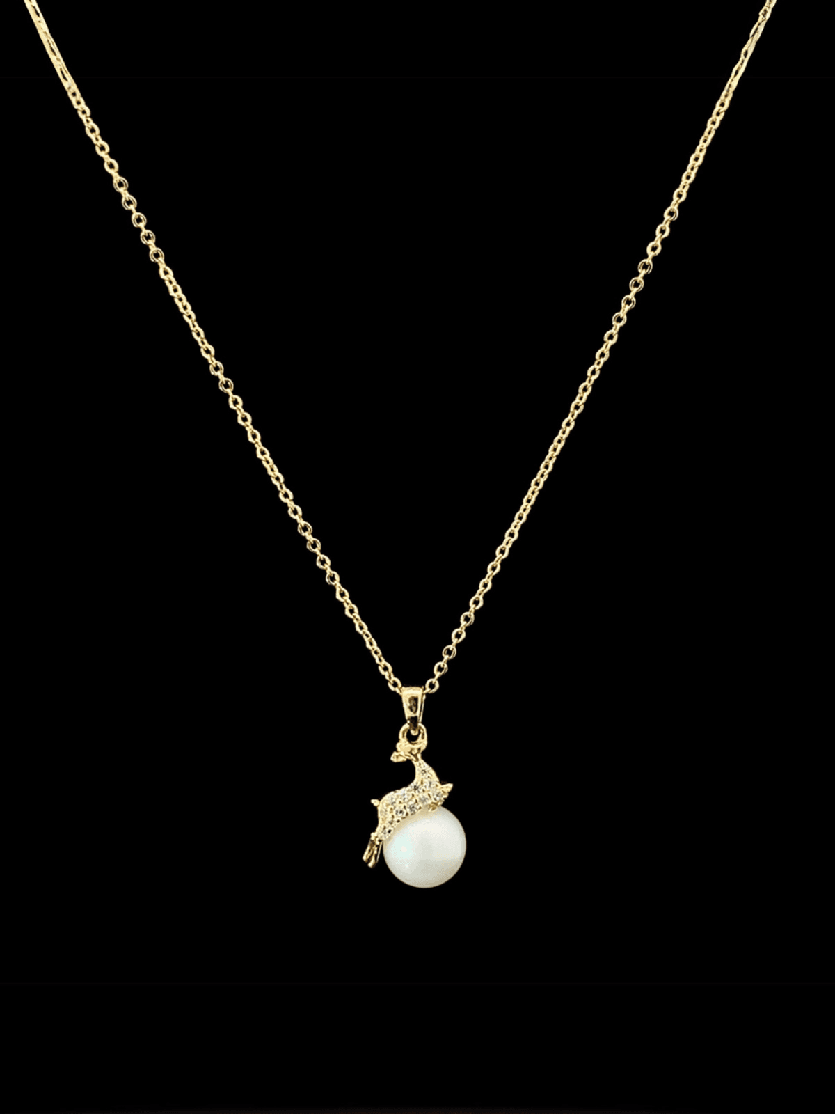 Stag Pearl Pendant Chain