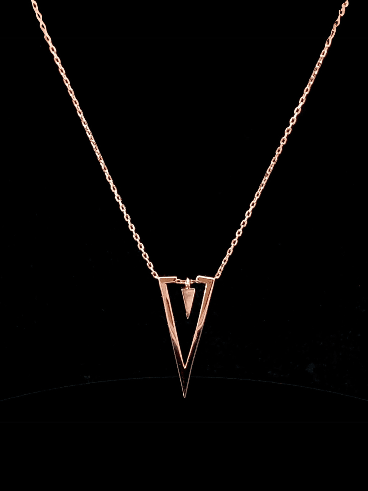 Double Triangle Pendant Chain