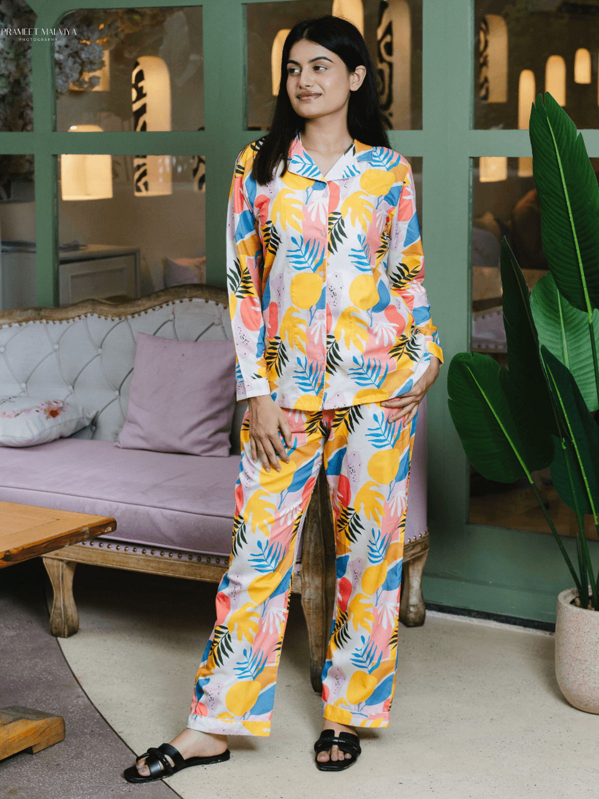 Bedgasm Sleepwear Yellow Meadow Nightwear Set 