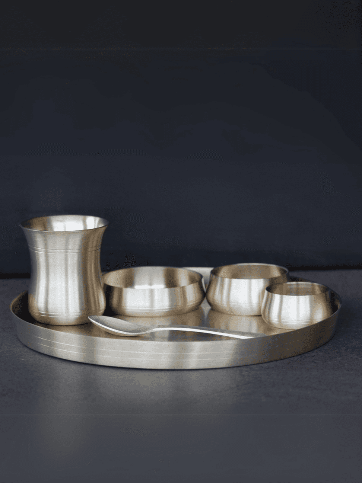 Matt Brass Plate Set