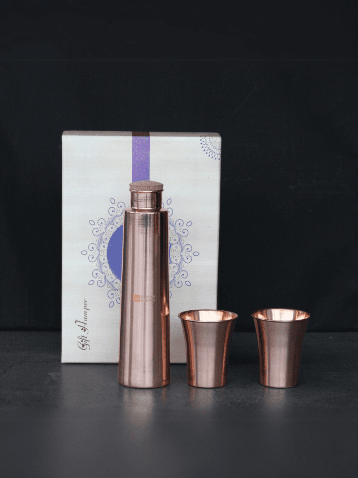 Glossy Copper tower Bottle Set