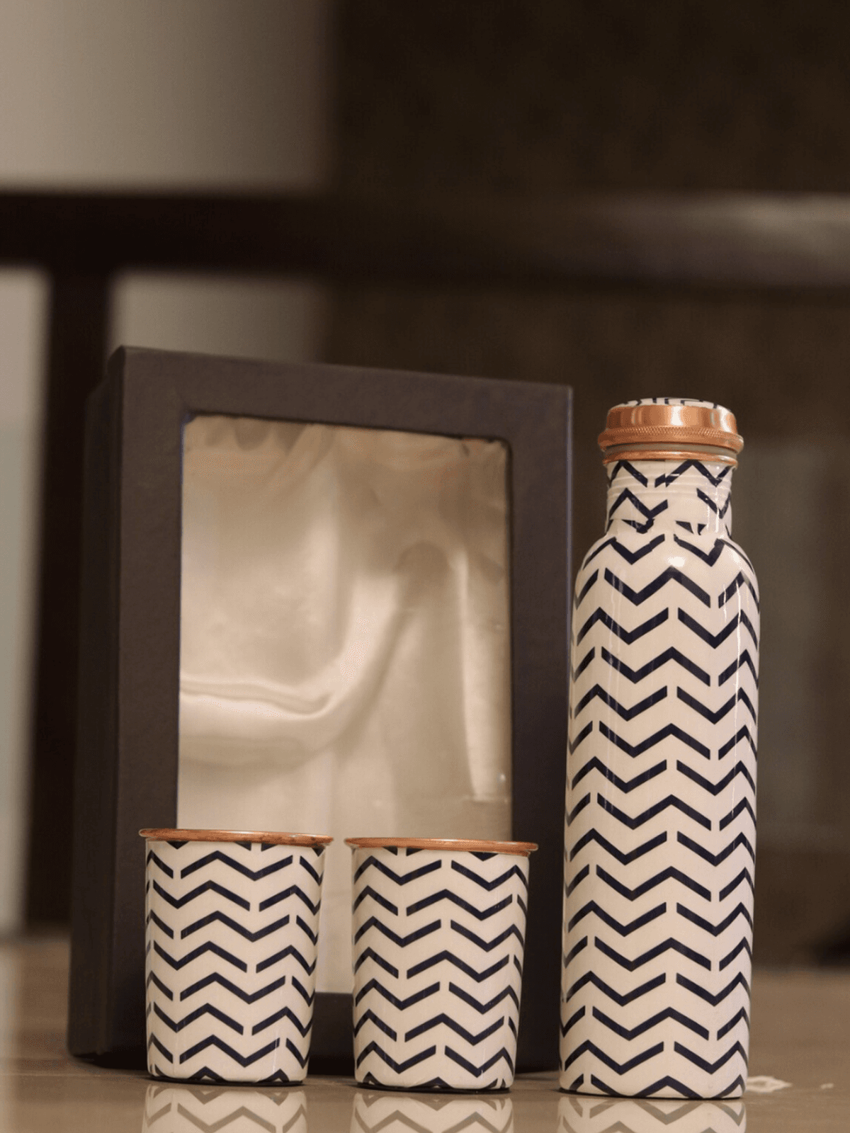 Printed Copper Bottle Set with Gift box
