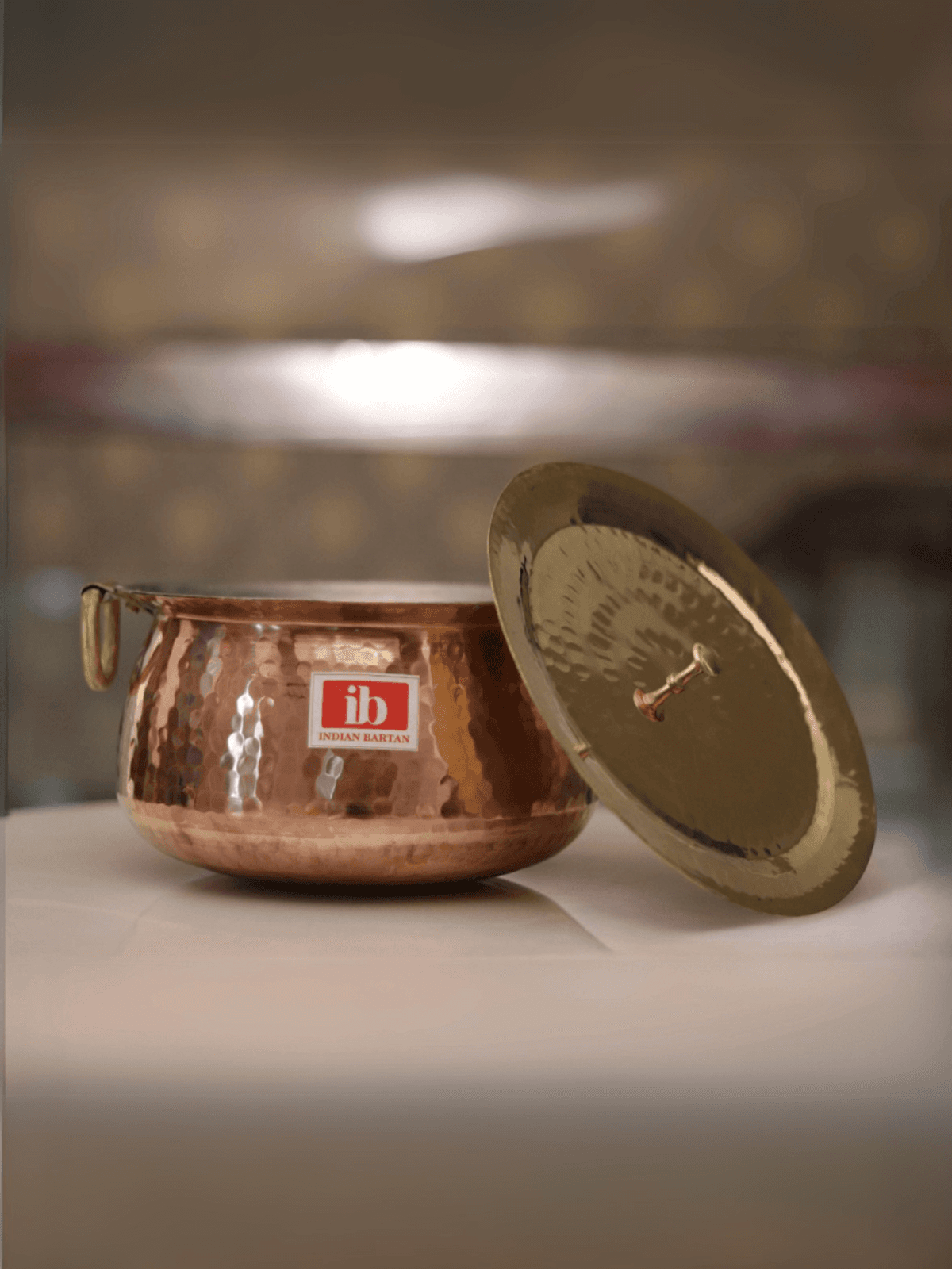 Copper Mughlai Handi / With lid