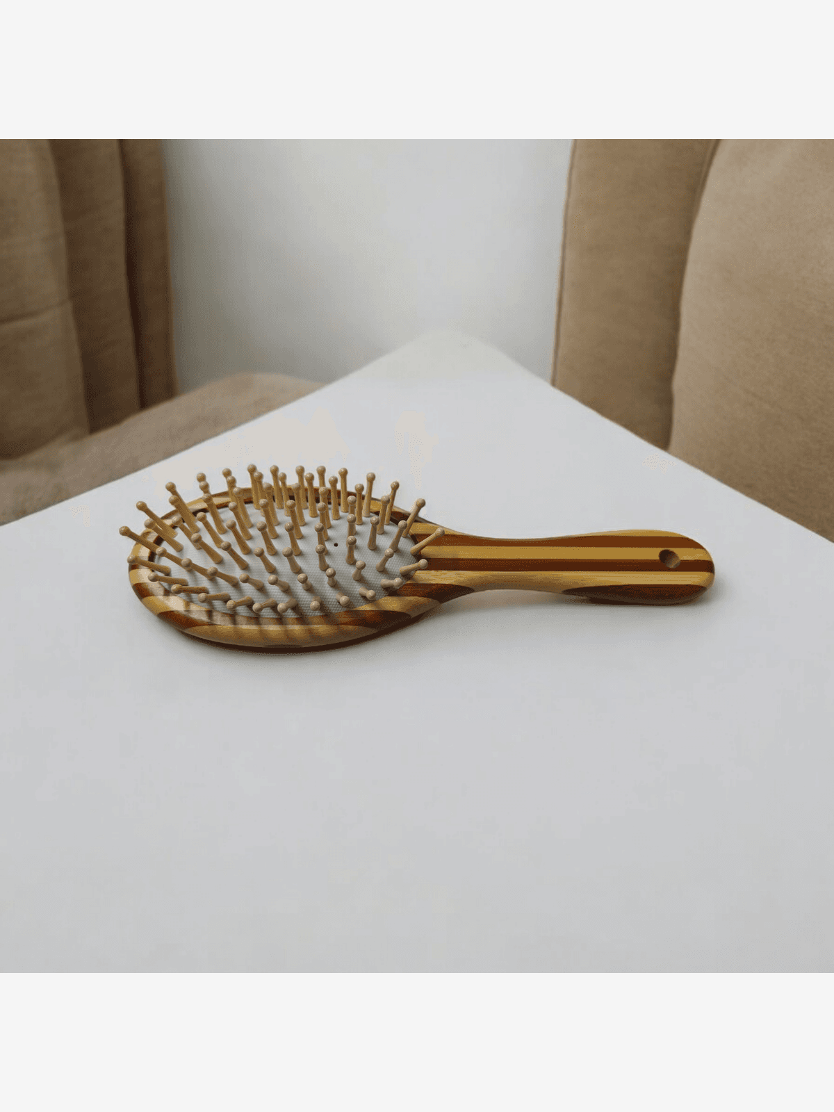 Bamboo Hair Brush | Oval Shape Massage Brush Detangling Hairbrush for Massaging Scalp Hair Care Healthy Anti-static Hair Brush For Women & Men