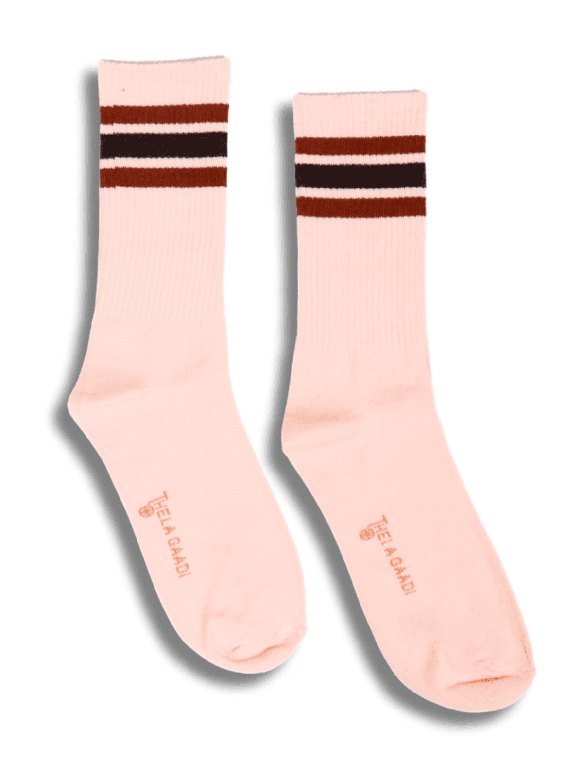 Classic Ribbed Striped Socks- Pink