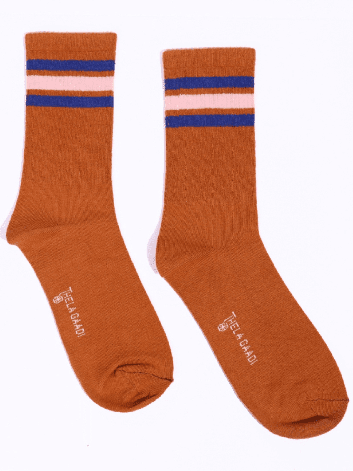 Classic Ribbed Striped Socks - Brown