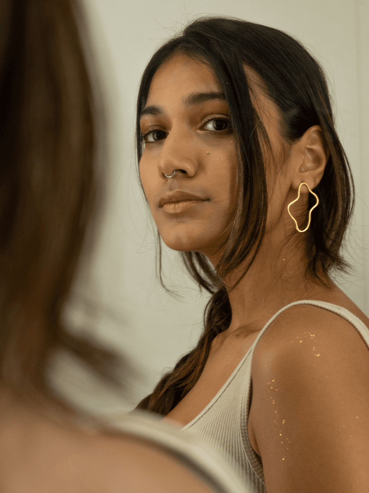 Puzzle Hoops Earrings