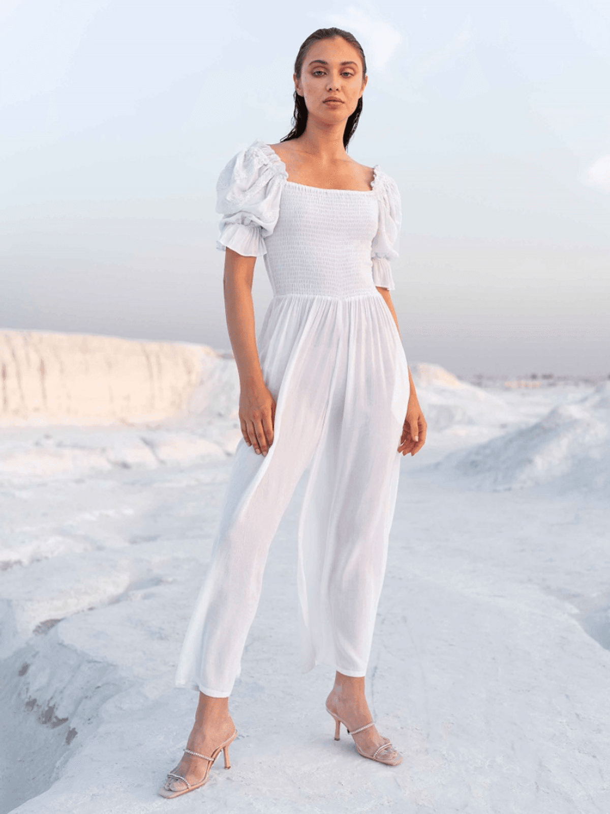 Galaxy Ballooned Sleeves Jumpsuit