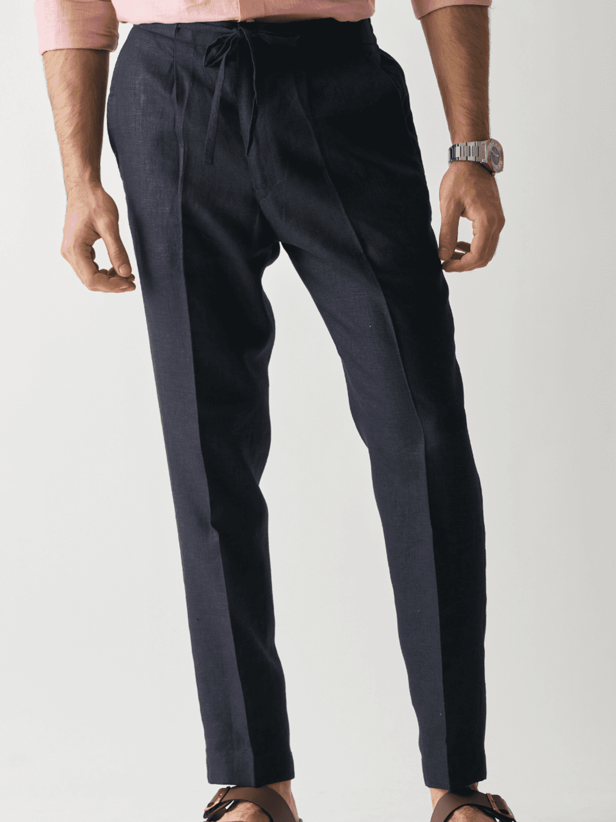 NAVY BLUE - HEAVY LINEN PANT