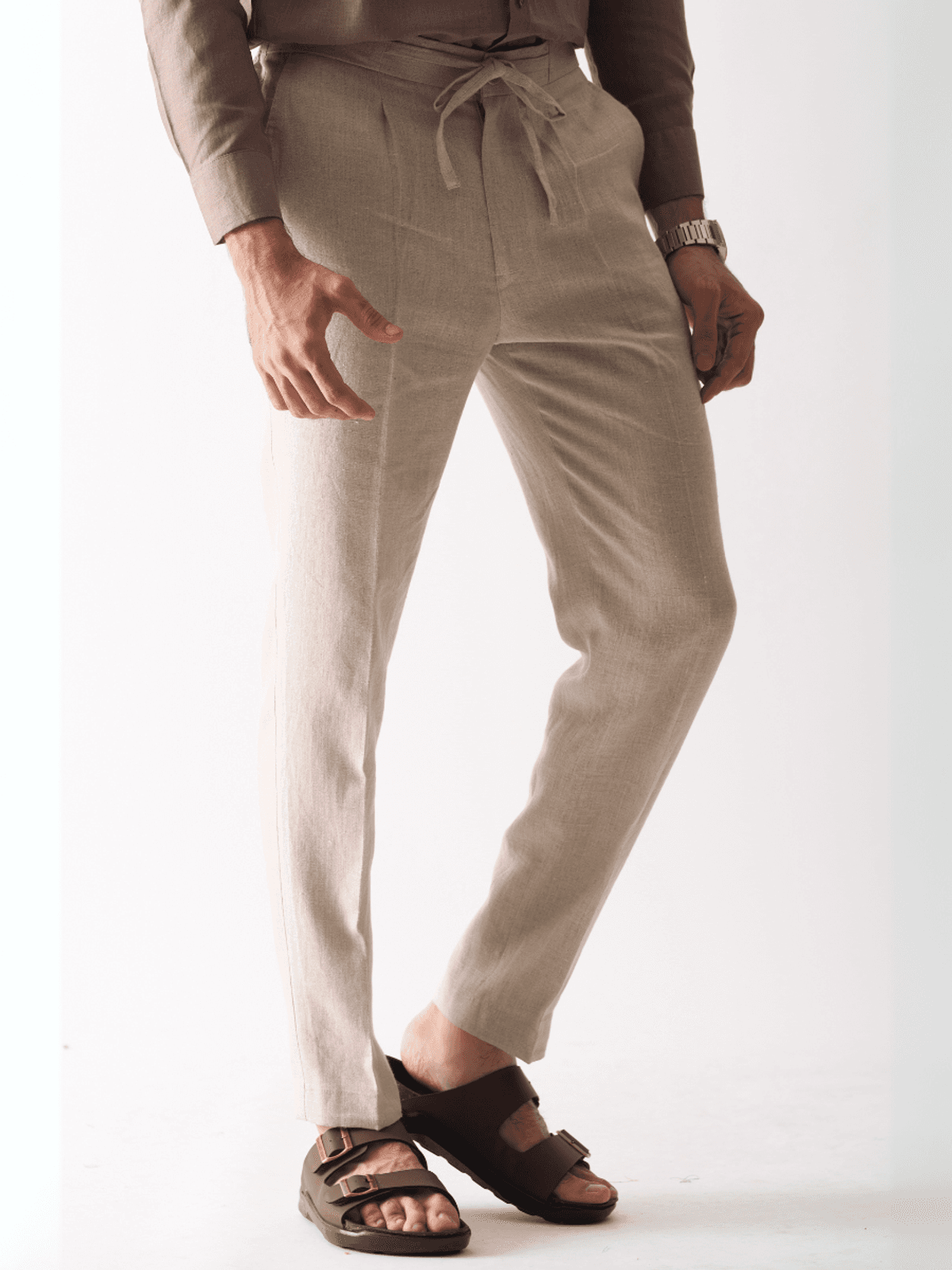 NATURAL - HEAVY LINEN PANT