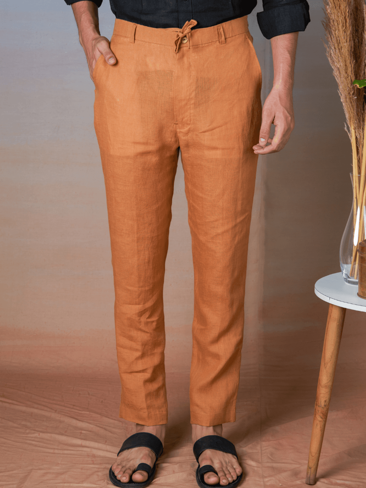 OCHRE - LINEN EASY PANT