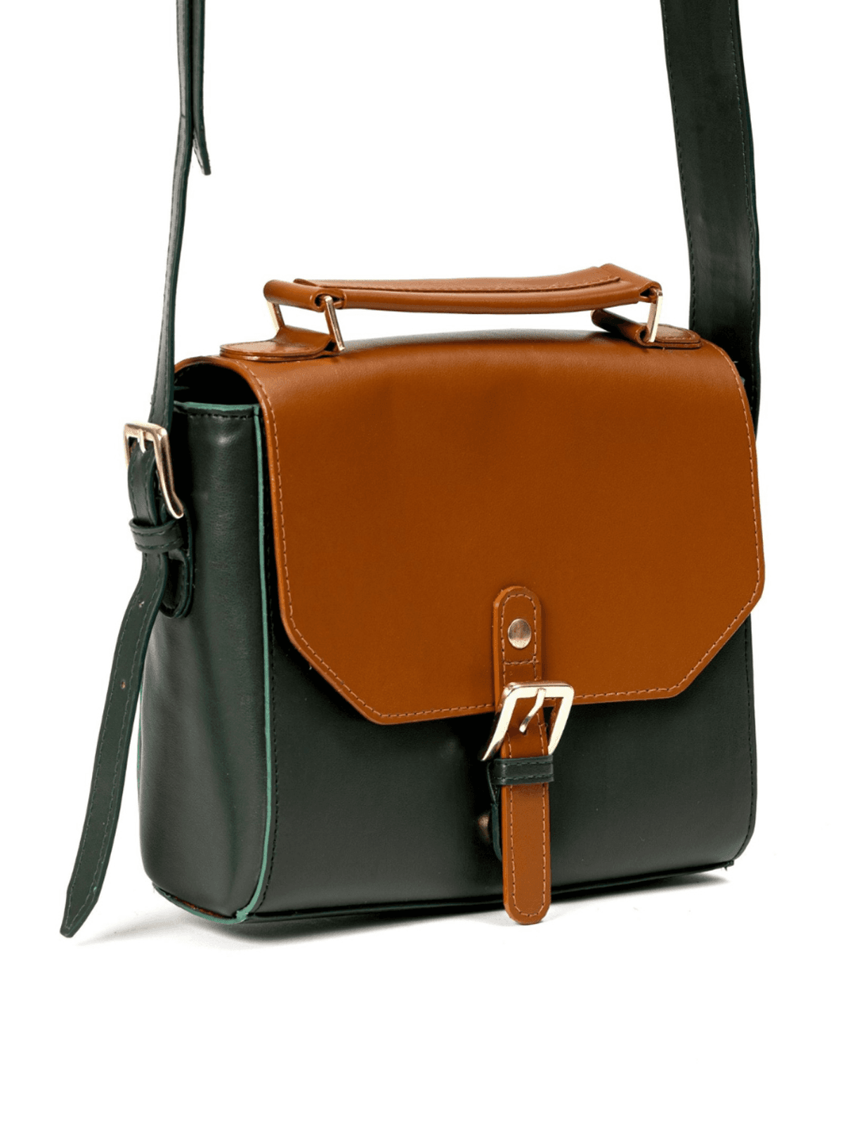 Juniper Vegan Leather Sling Bag - Green