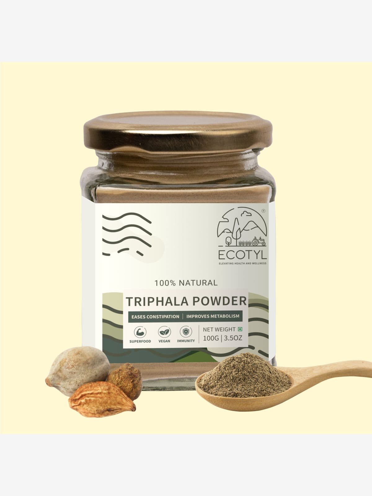 Ecotyl Triphala Powder | Triphala Churna | Improves Digestion | 100g