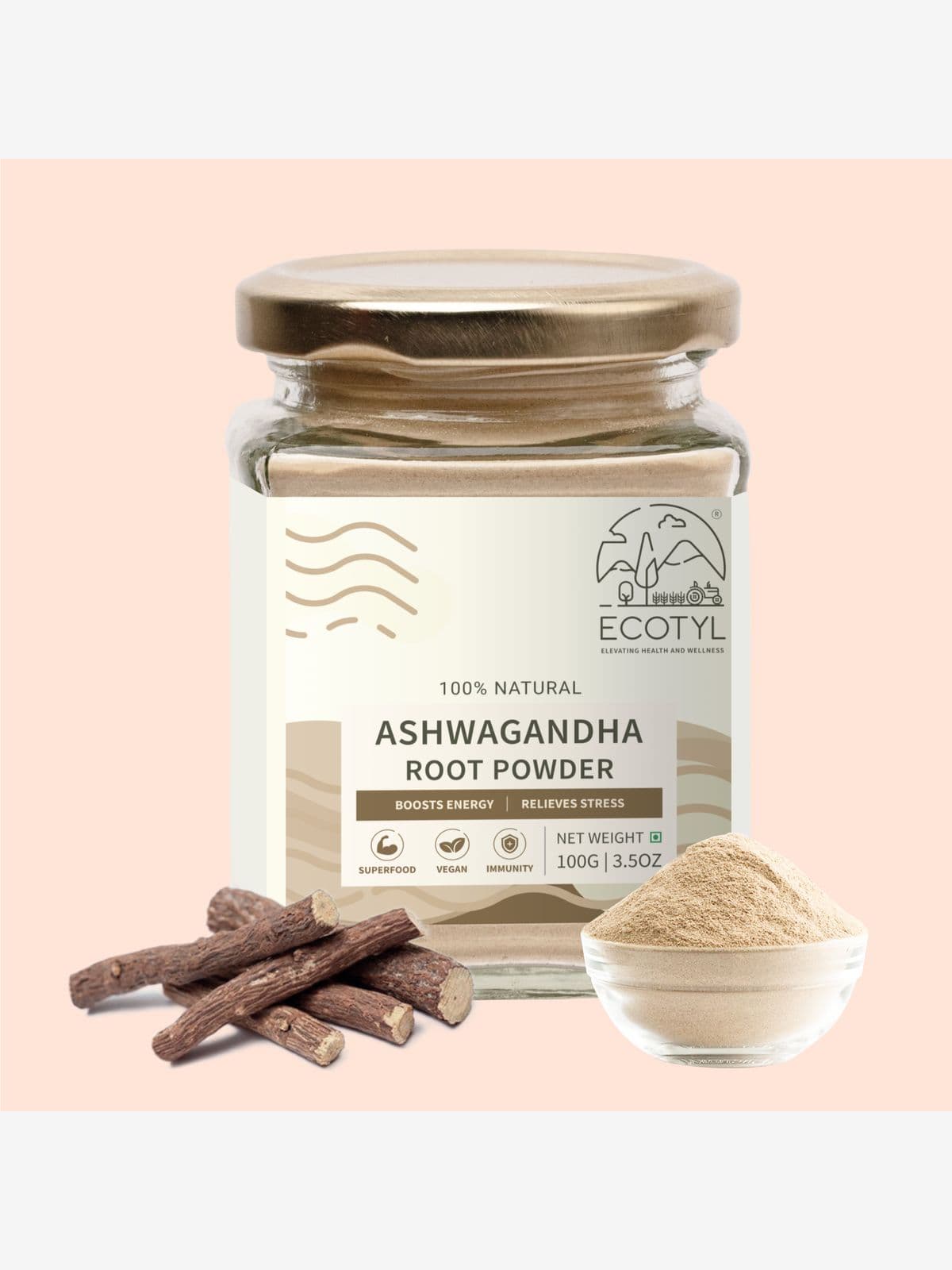 Ecotyl Ashwagandha Root Powder | Energy Booster |100g