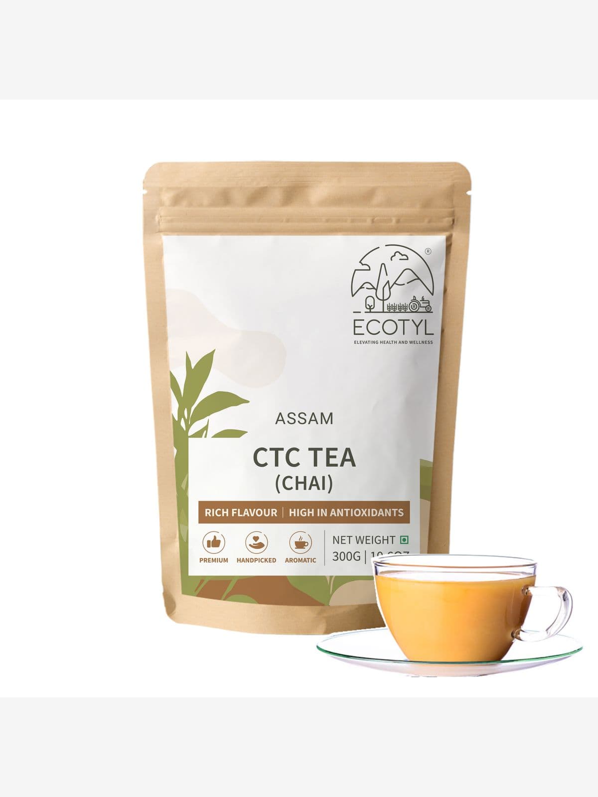  Ecotyl CTC Tea (Chai Patti) From Assam | Strong Flavour | Classic | 300g