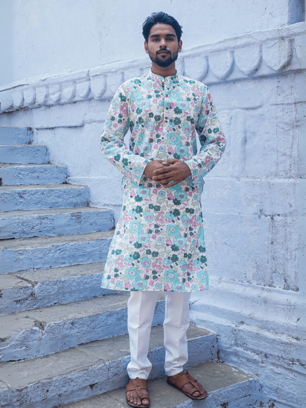 Muted Floral Kurta Set