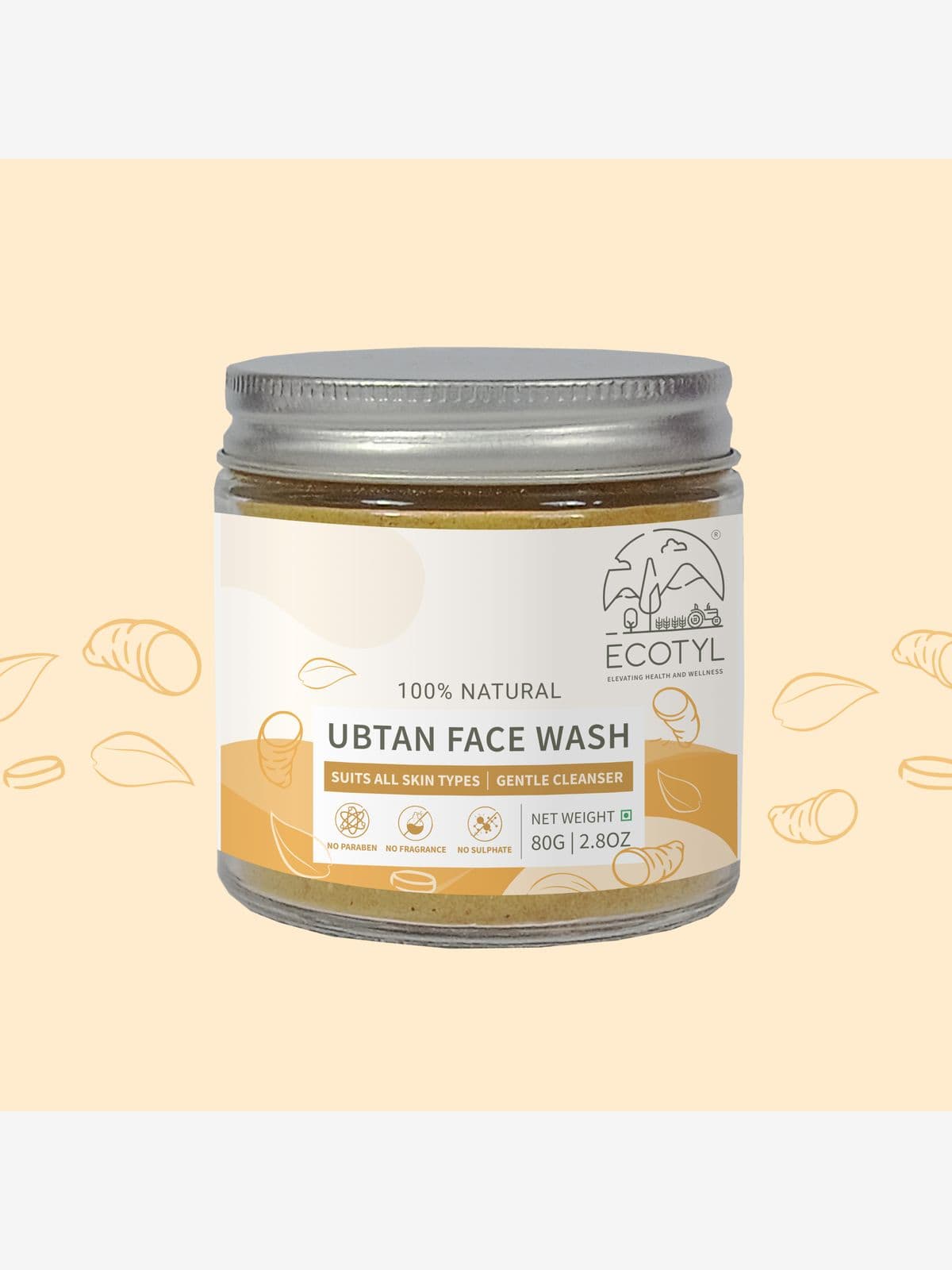 Ubtan Face Wash Powder | 100% Natural Gentle Cleanser | 80g