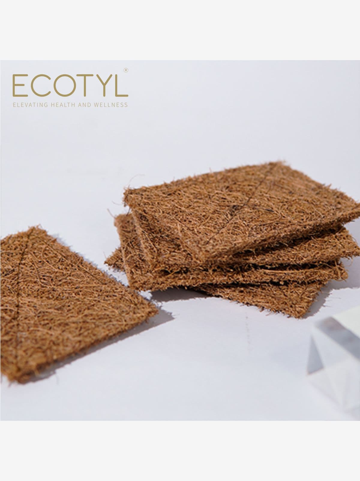 Ecotyl Coconut Scrub Pad | Dishwashing Pad | Natural Long-Lasting Stitched Coir Scrubber - Set of 5