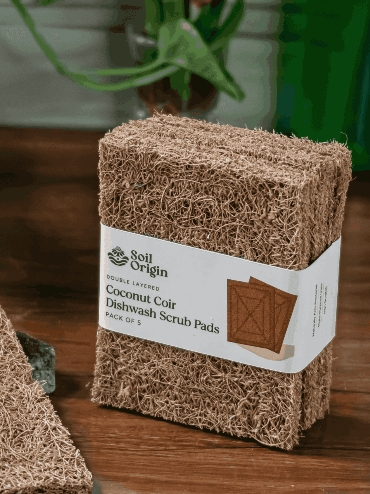 Coconut Coir Scrubber Pad | Dishwasher | Eco-Friendly | Stitched | Natural Pad - Pack of 5