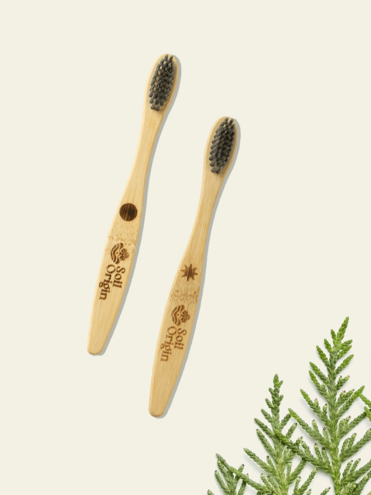 Kids Bamboo Toothbrush With Activated Charcoal Bristles| Set of 2