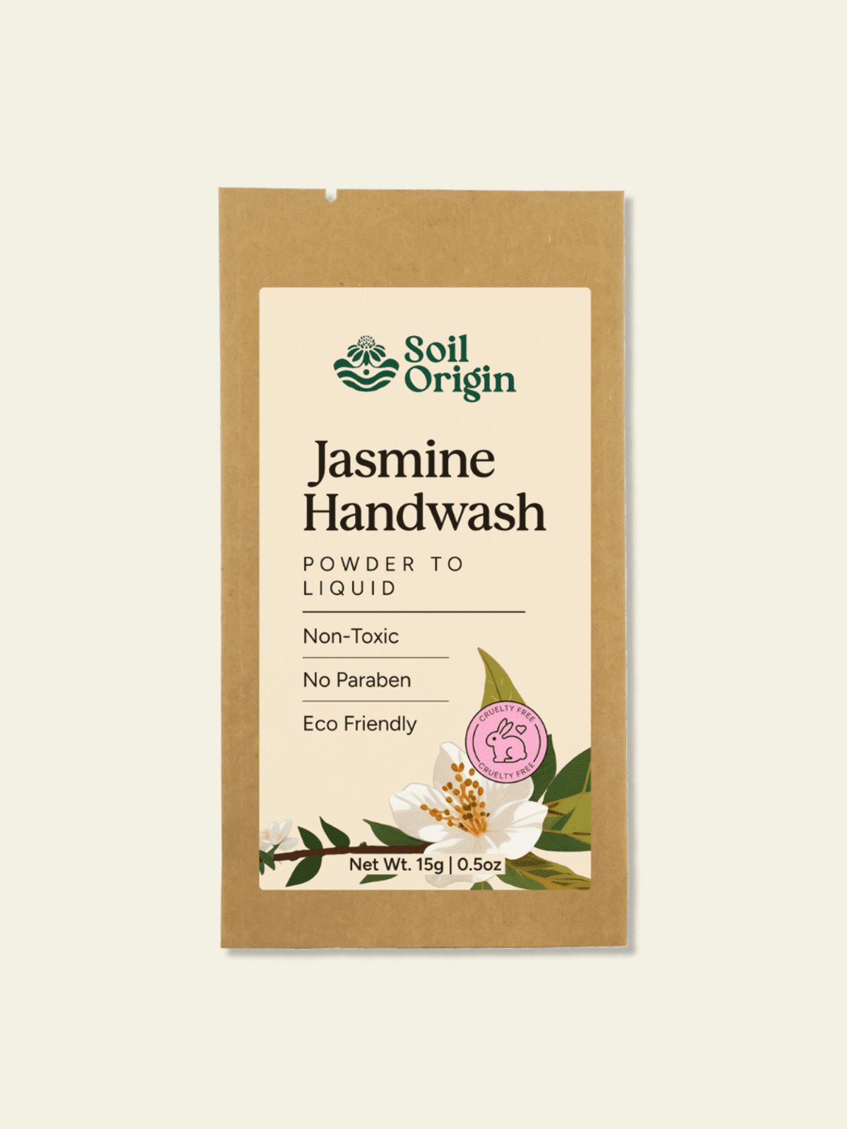 Powder To Liquid Handwash | Jashmine Fragrance | Toxic-Free | Natural (Makes 250 Ml)