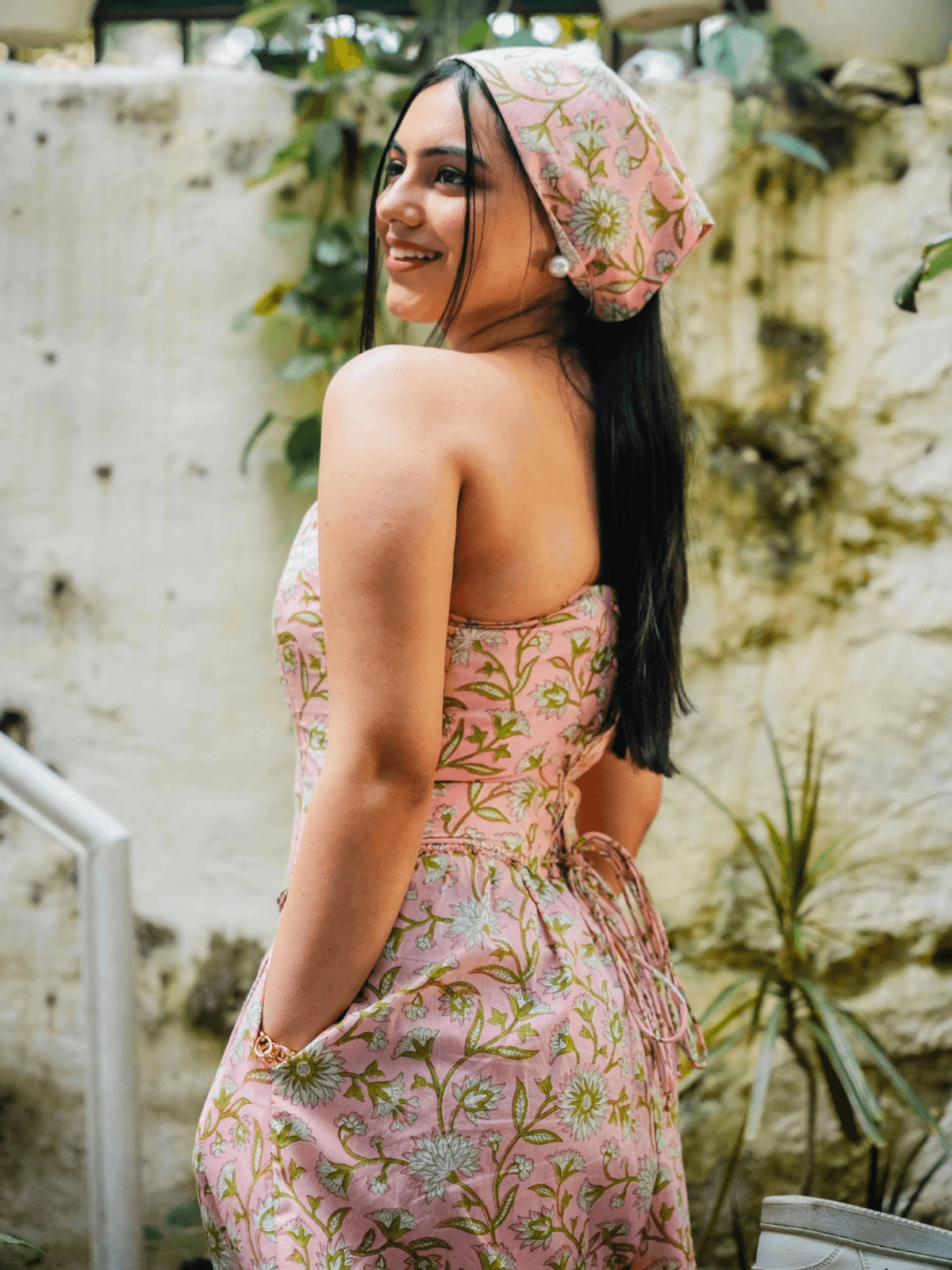 Pink Floral Corset Top