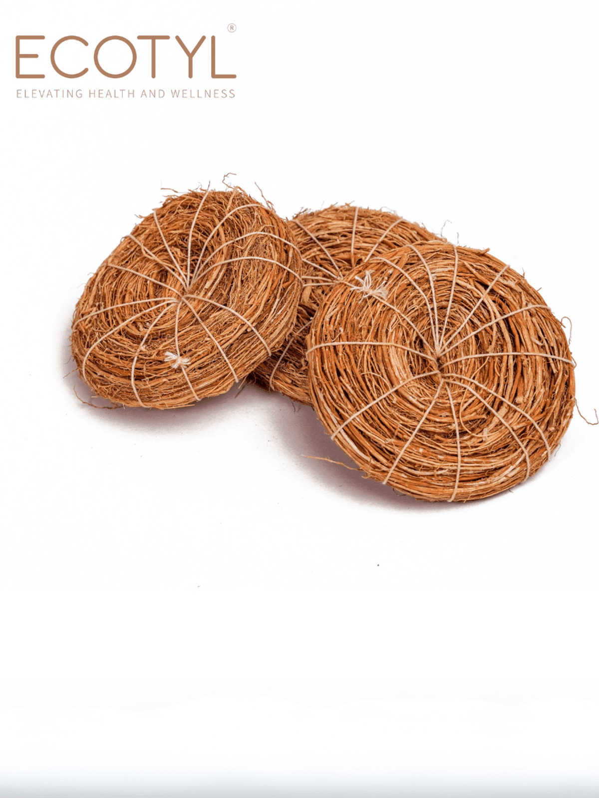 Ecotyl Vetiver Scrubber | Natural Body Loofah | Set of 3