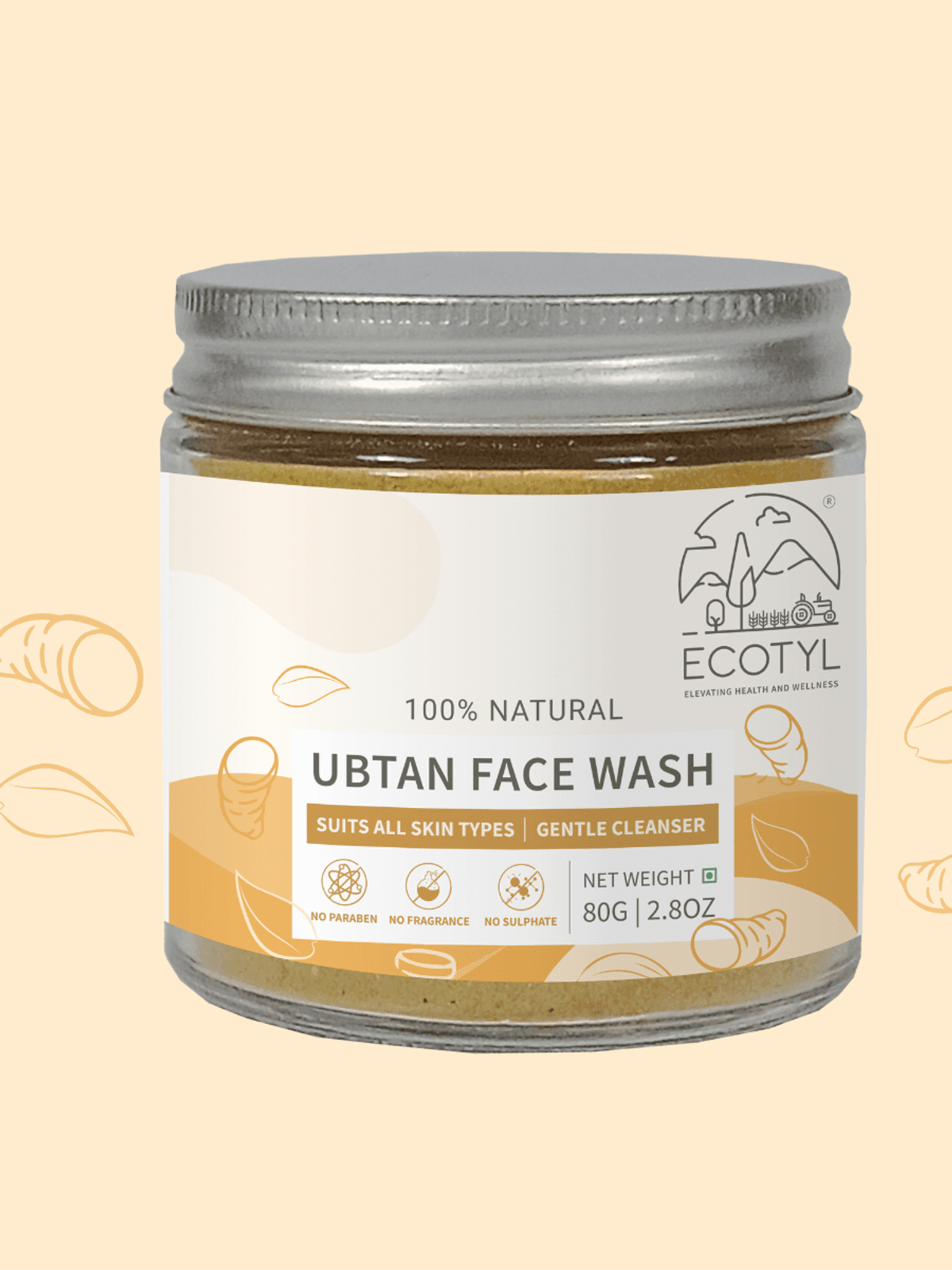 Ubtan Face Wash Powder | 100% Natural Gentle Cleanser | 80g