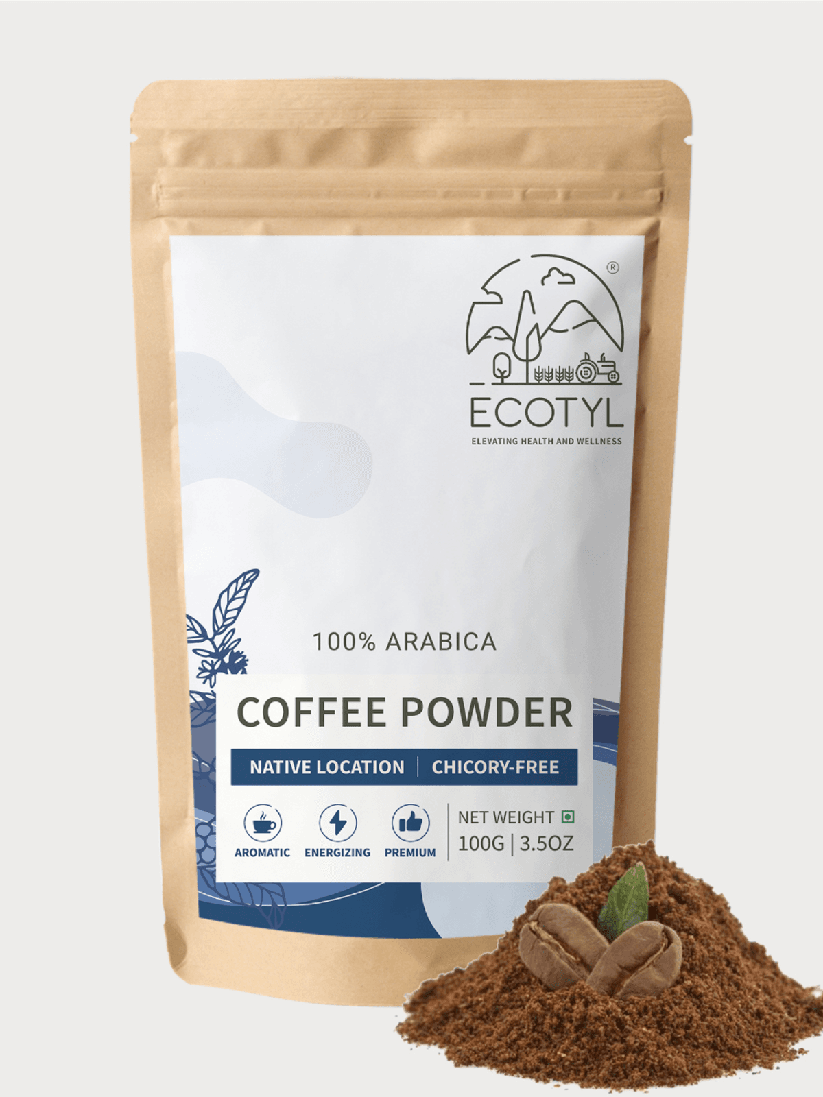 Ecotyl Coffee Powder | 100% Arabica | Strong Flavour & Rich Aroma | 100g