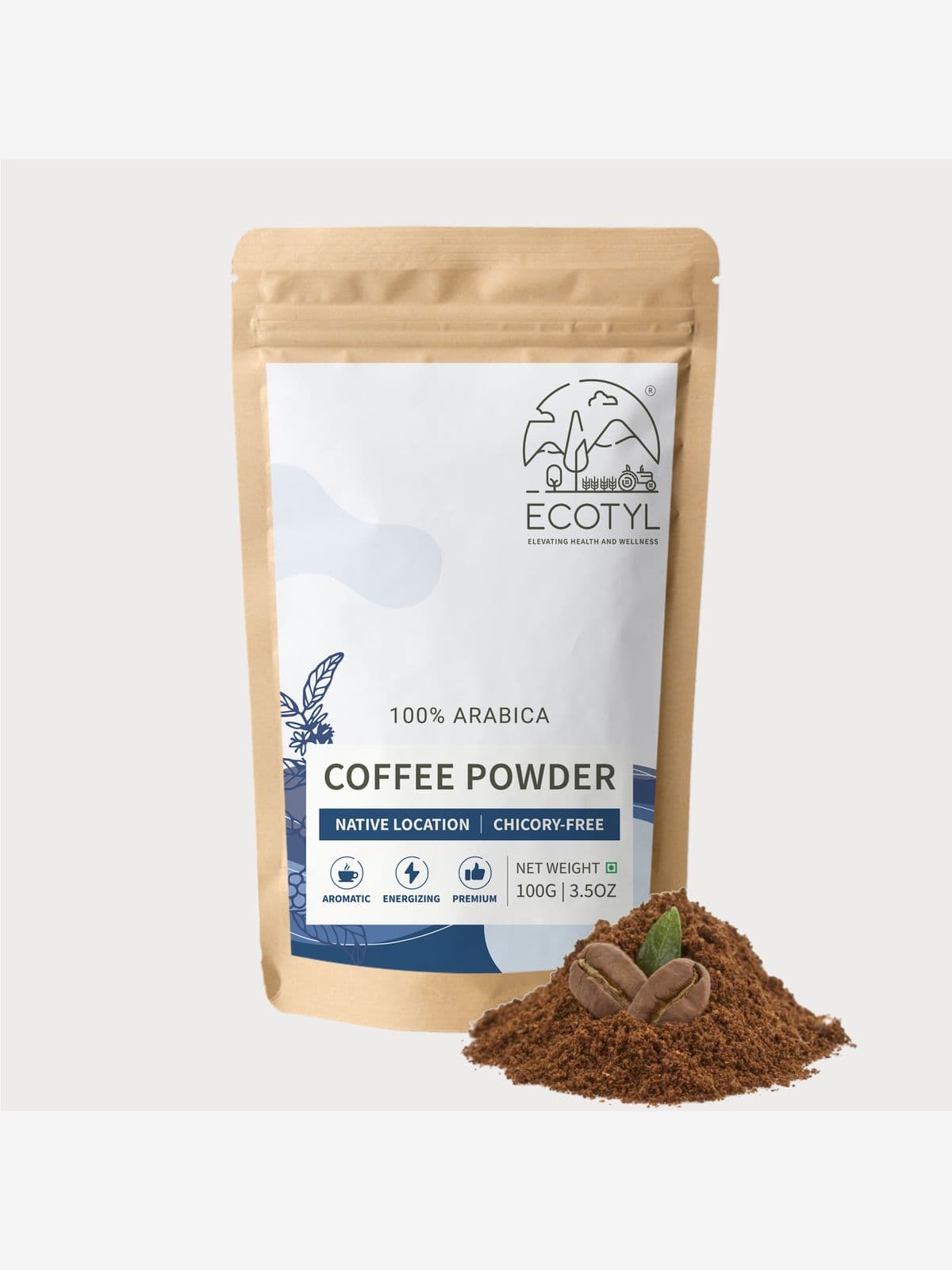 Ecotyl Coffee Powder | 100% Arabica | Strong Flavour & Rich Aroma | 100g
