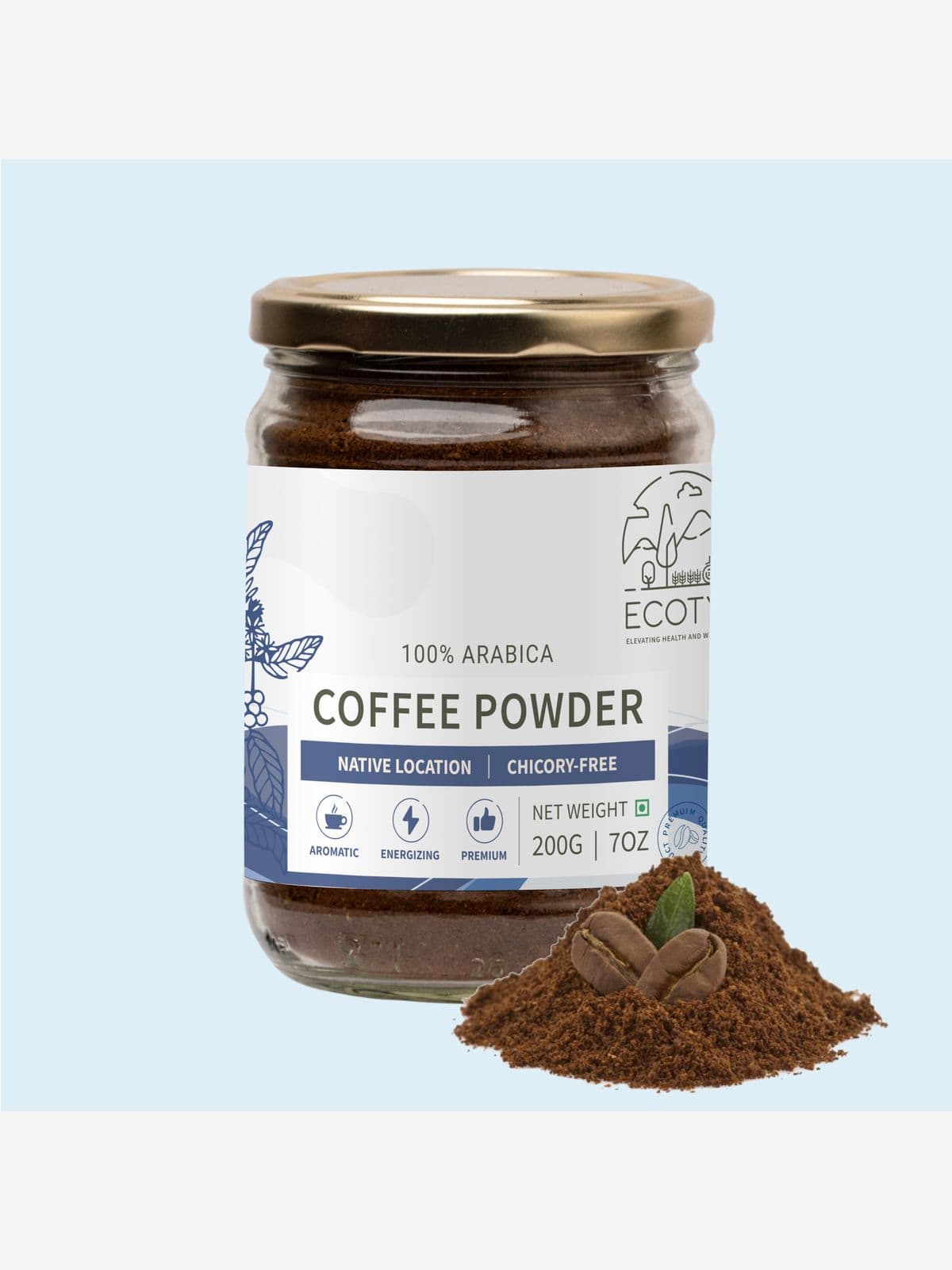 Ecotyl Coffee Powder | 100% Arabica | Strong Flavour & Rich Aroma | 200g