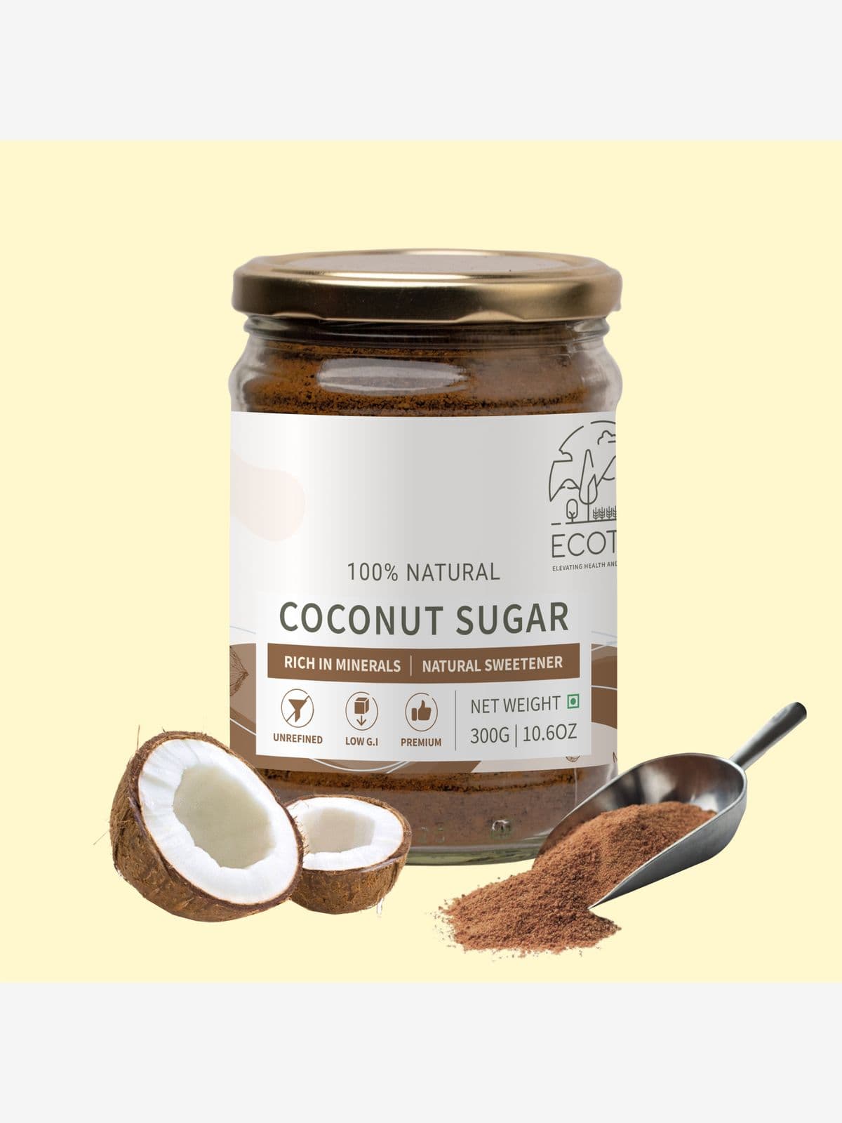Ecotyl Coconut Sugar | Blossom Sugar | Natural Sweetener | 300g 