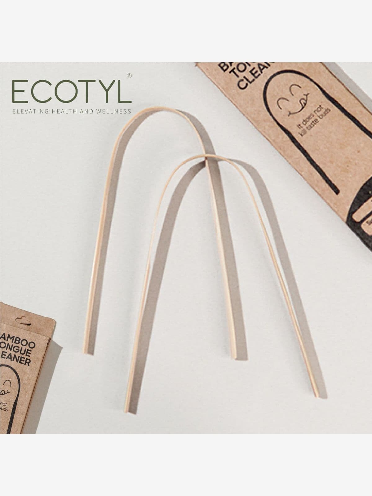 Ecotyl Bamboo Tongue Cleaner | For Oral Hygiene & Fresh Breath | Set of 2