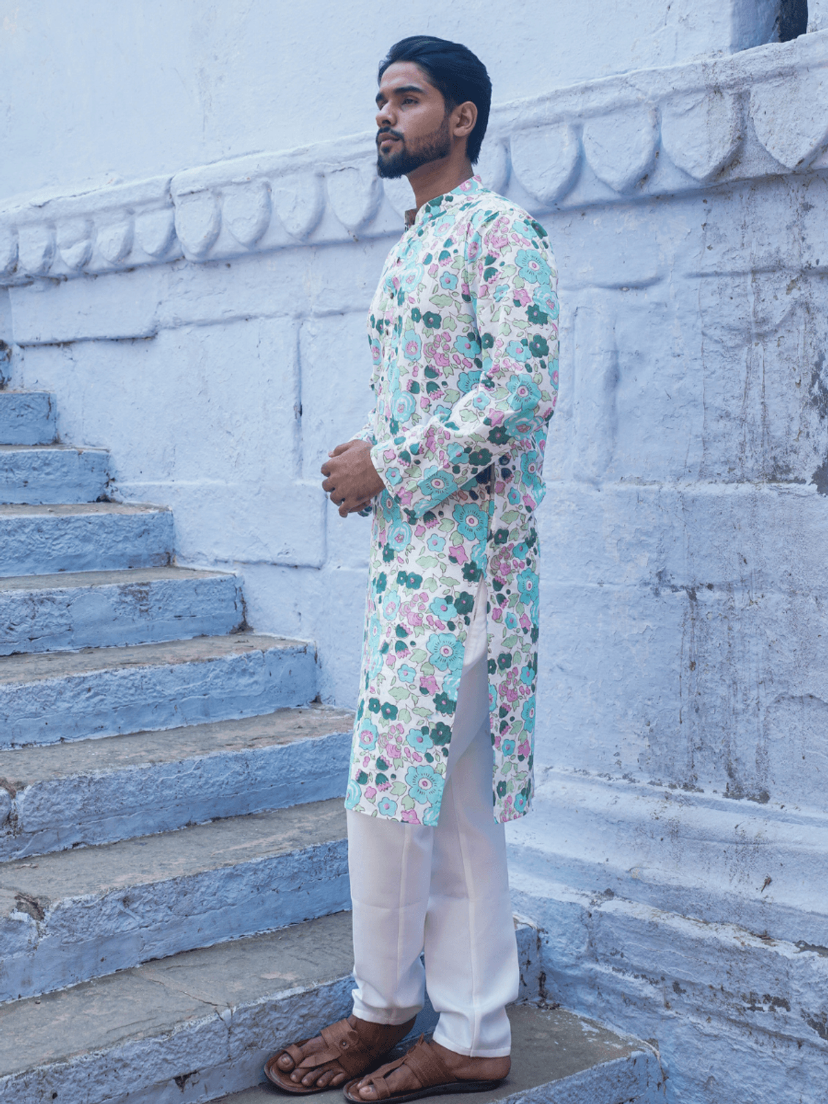 Muted Floral Kurta Set