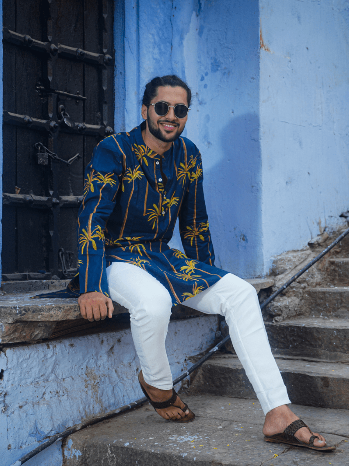 Summer Palm Kurta Set
