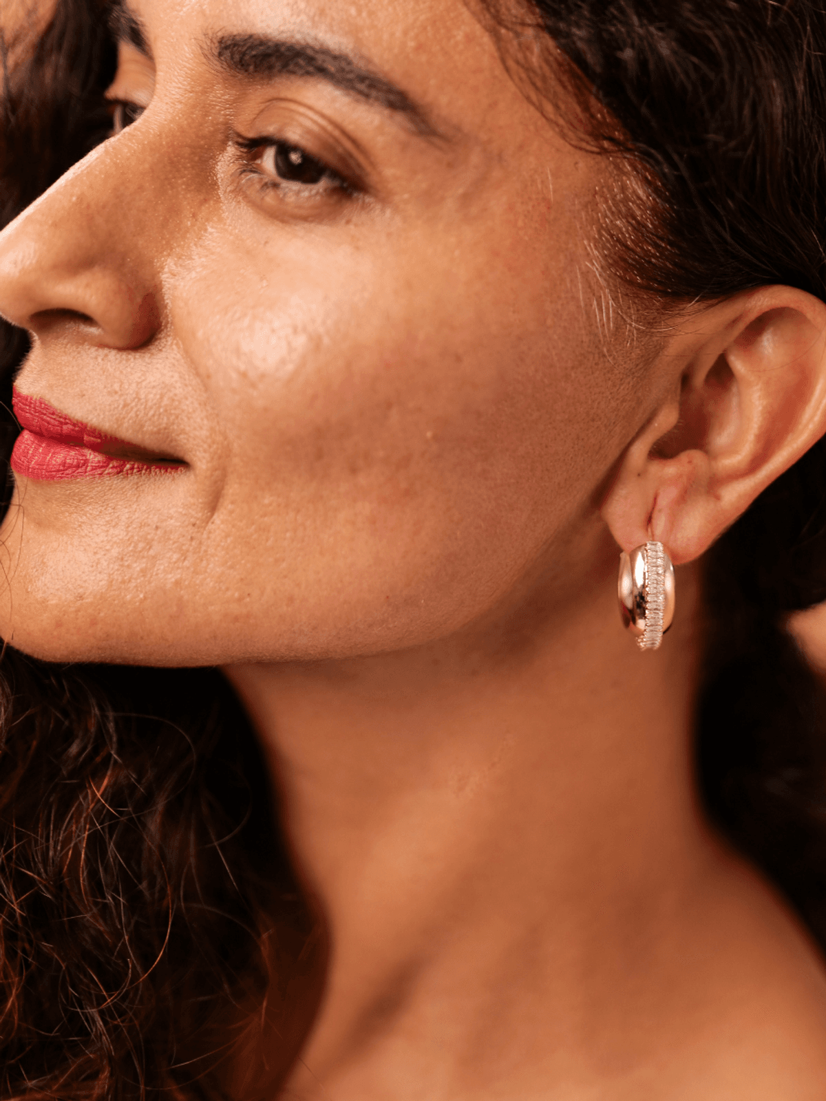 Dazzling Hoops - Rose Gold