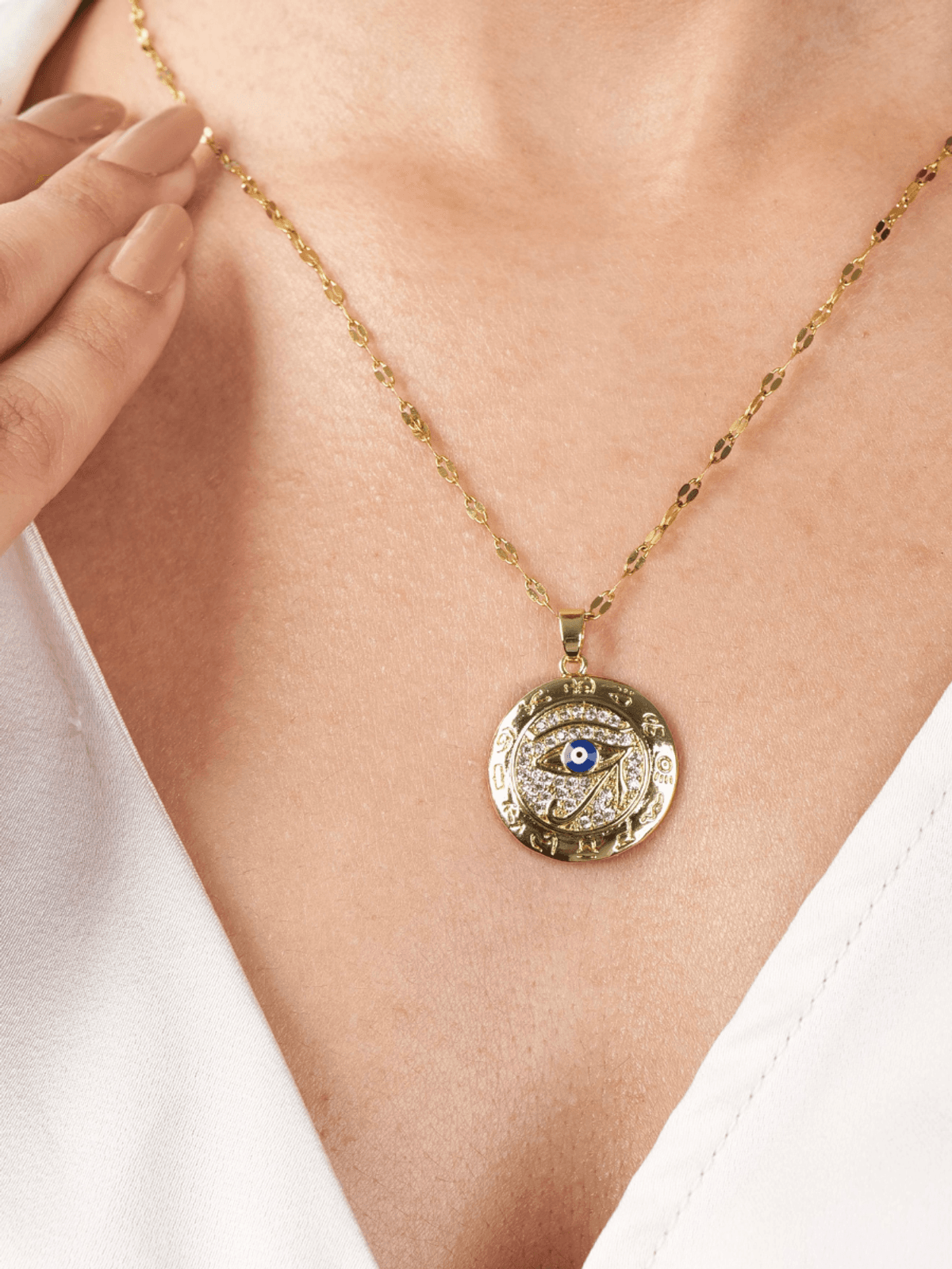 Nazar Greek Horus Eye Pendant