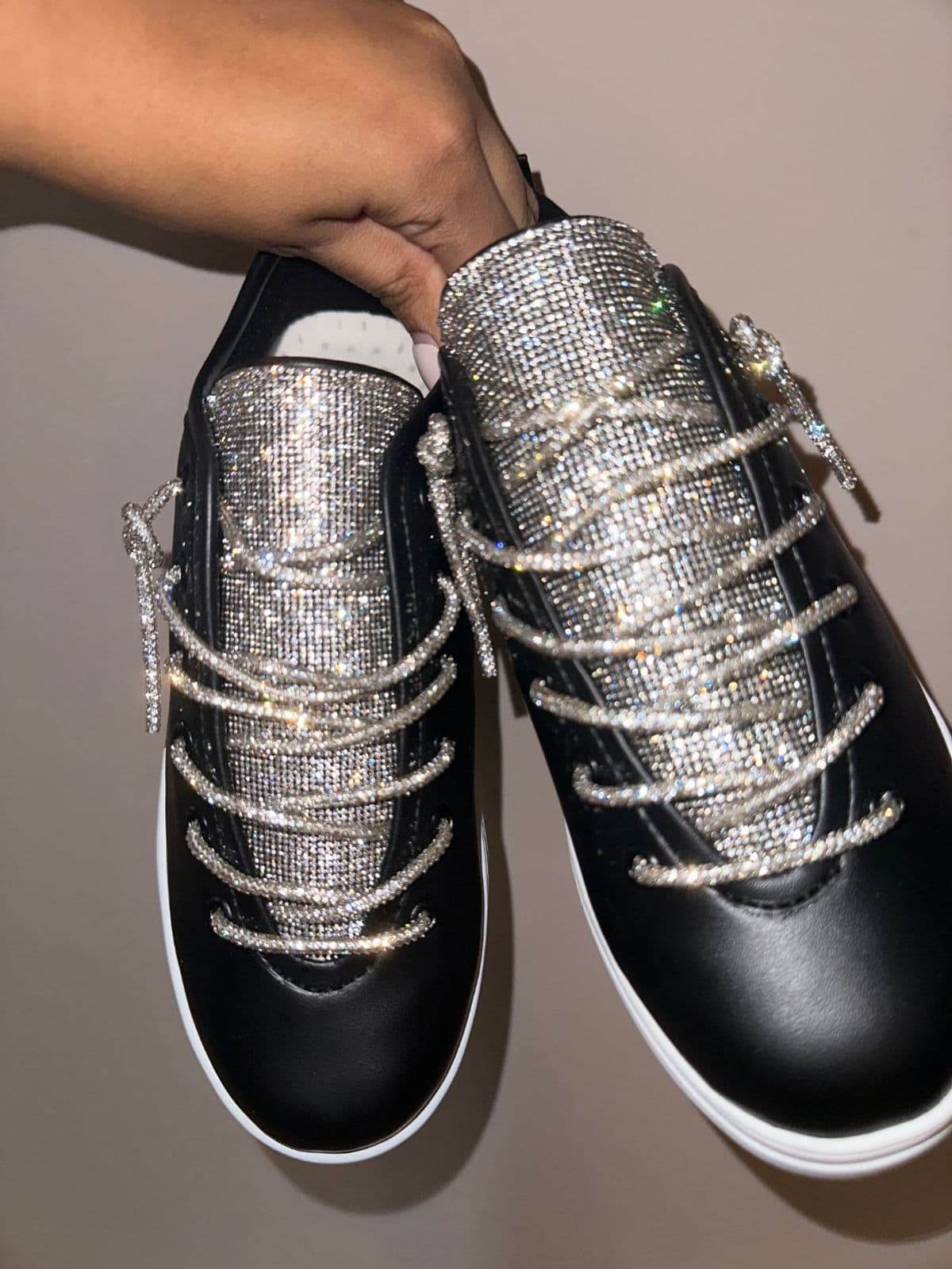 ATHENA BLACK - RHINESTONE SNEAKER