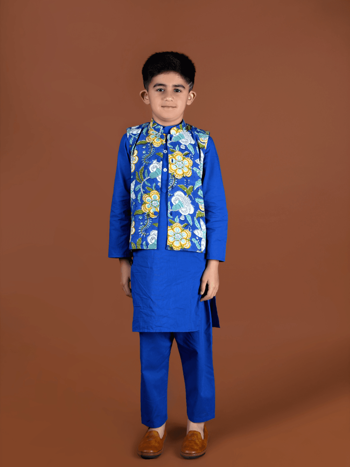 Royal Blue Nehru jacket-Kurta Set