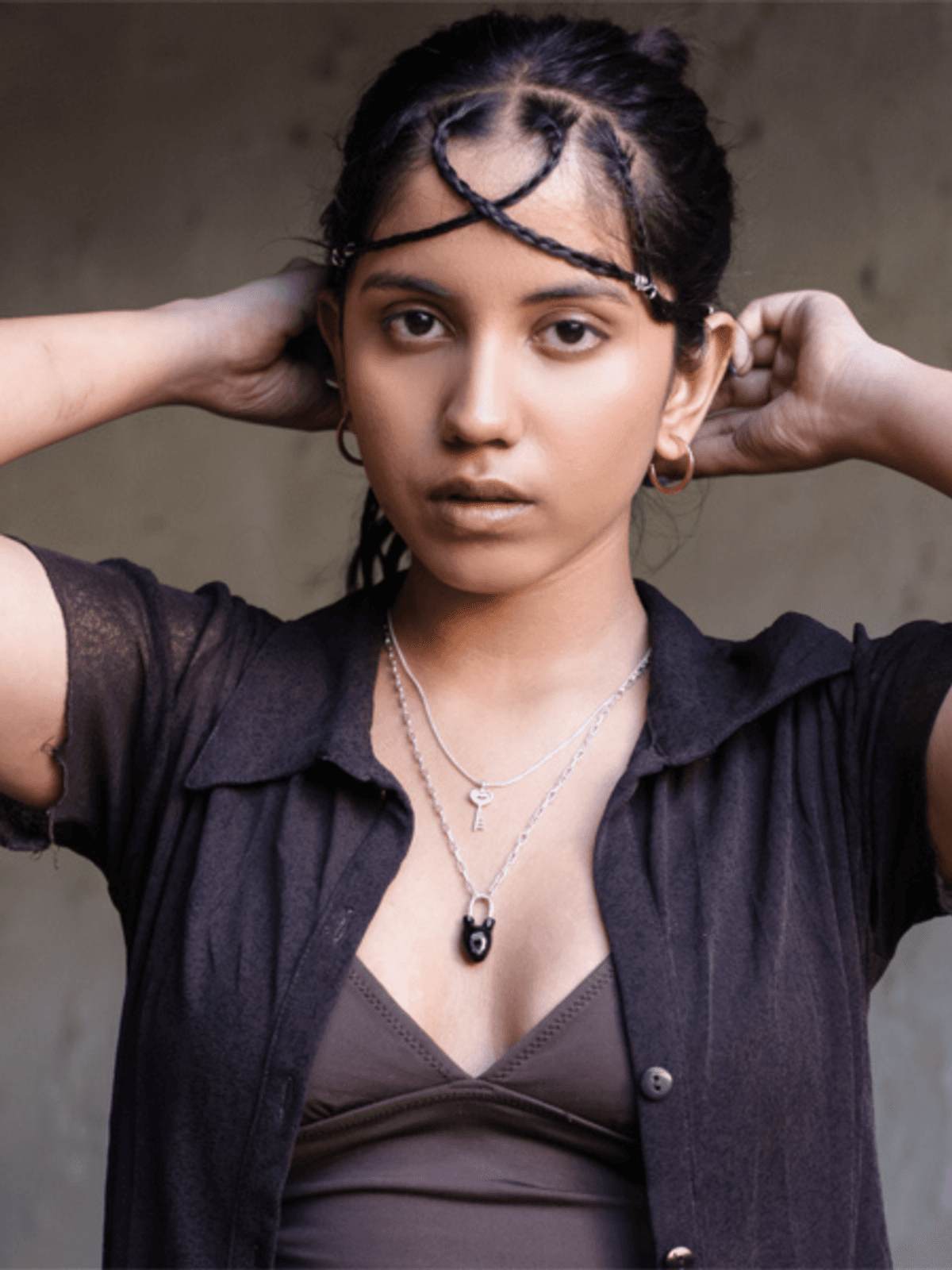 HEART Chain Mail Padlock - Silver Necklace