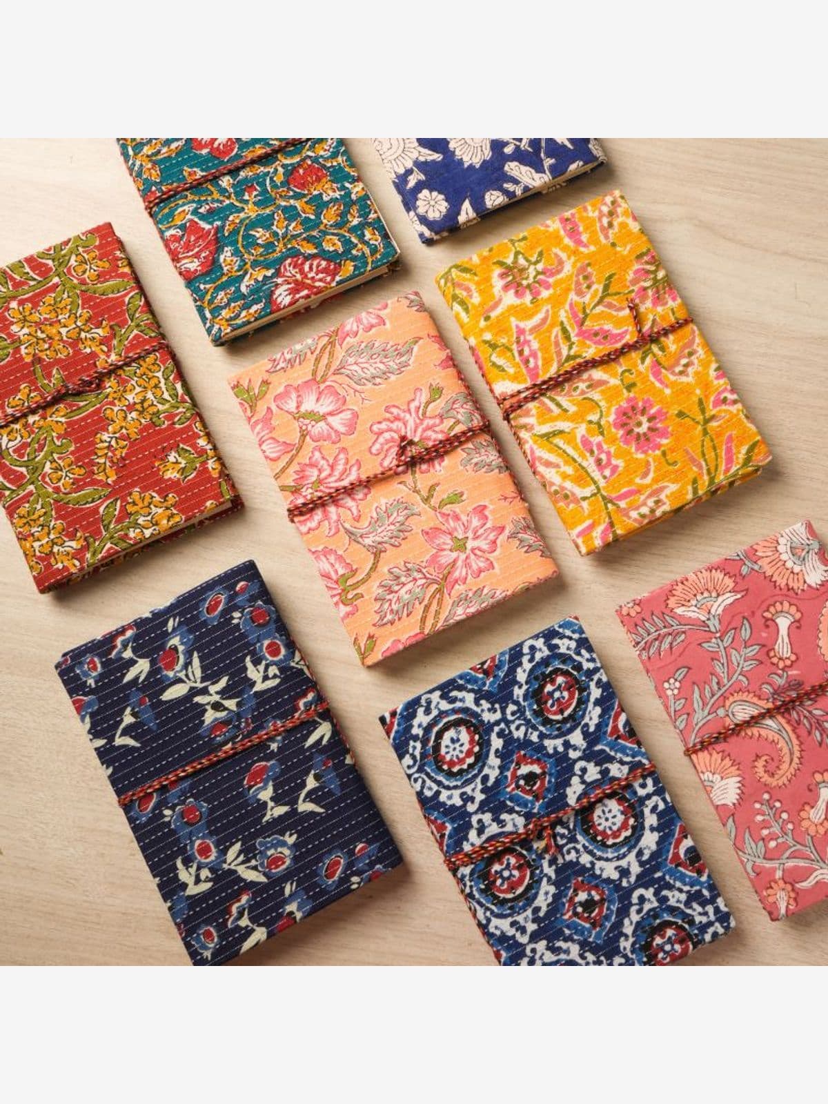  Hand-Block Printed Pocket Diary Set | Handmade Paper Dairy 
