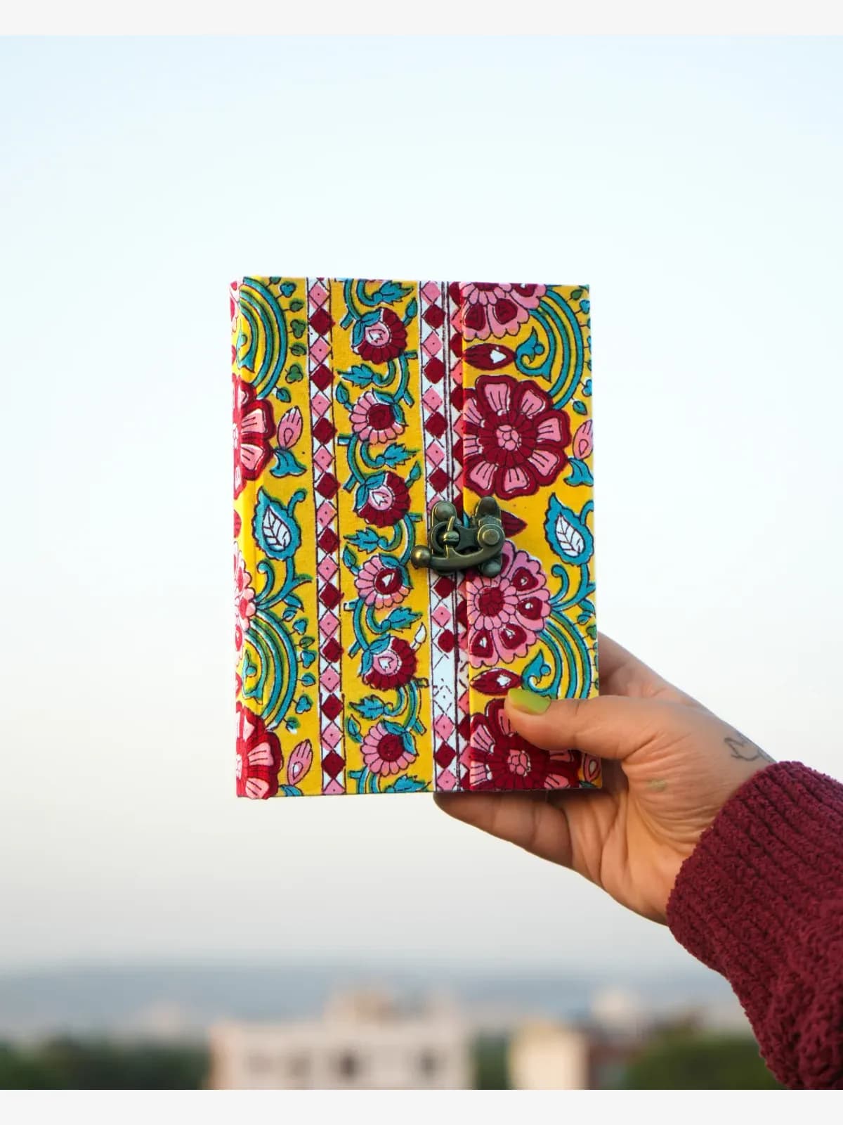 Canvas Bloom Lock Journal | Handmade Paper