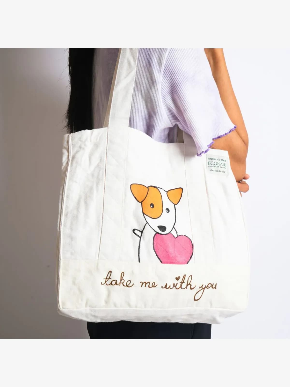 Off-White Hemp Work Tote Bag