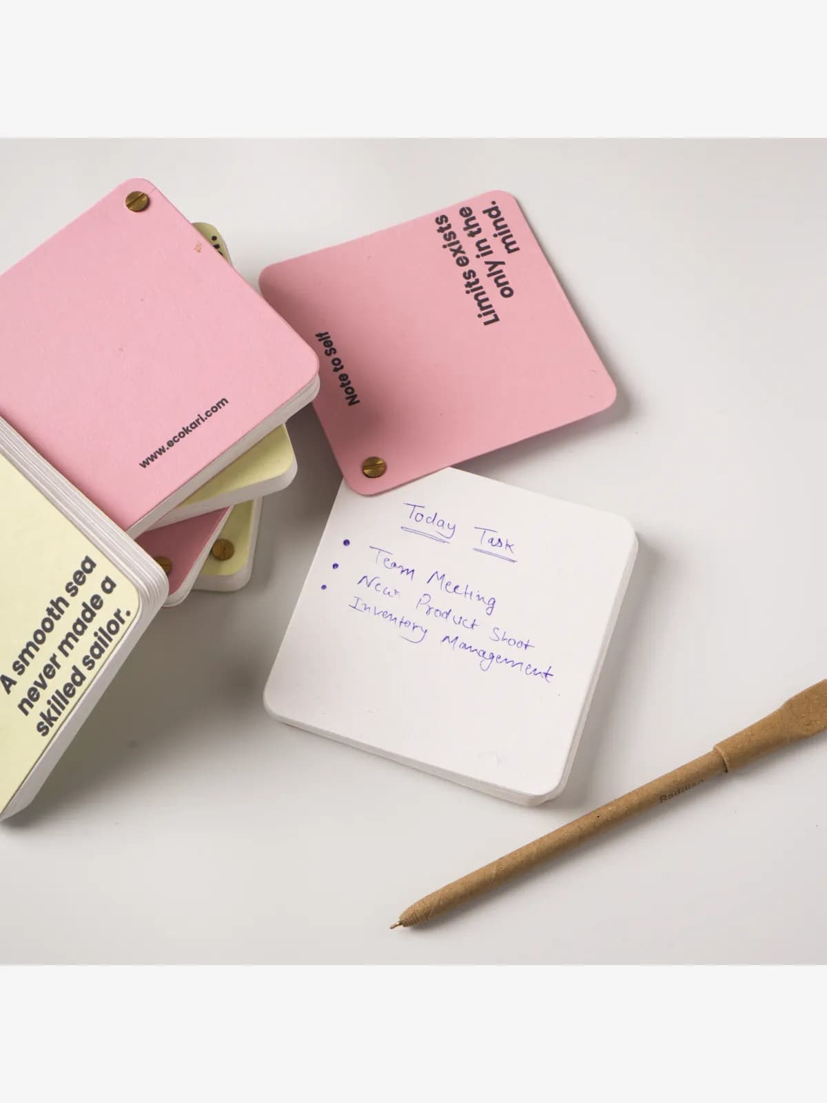 Handmade Paper Flip Notepads | Inspiring Quotes