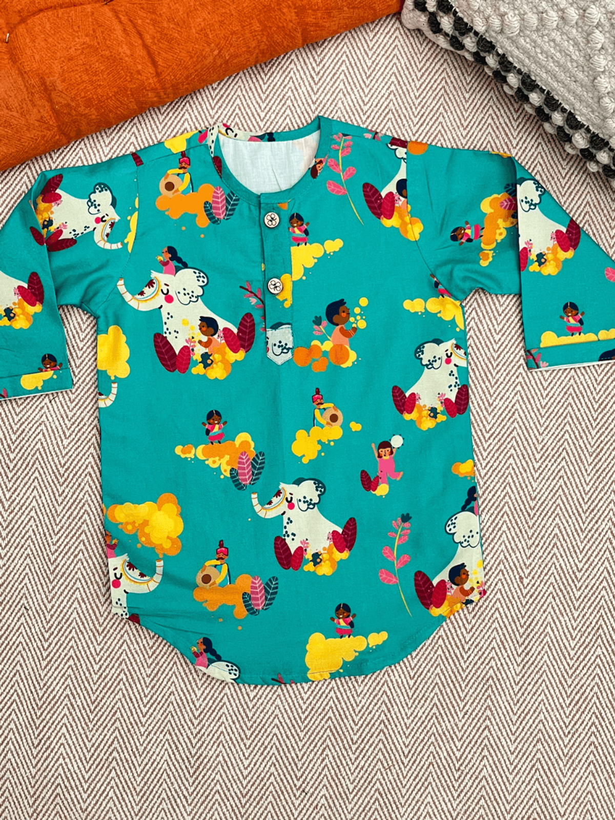 Organic Cotton Unisex Colors With Jumbo Kurta Set